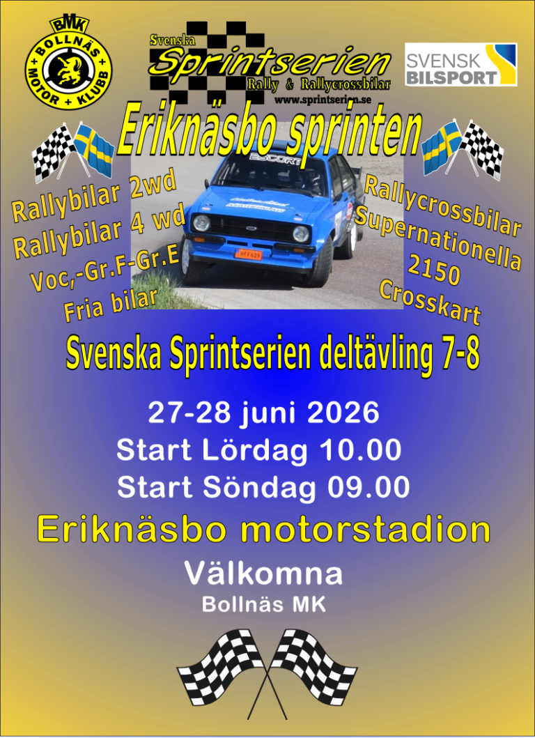 Svenska Sprintserien 27-28 juni 26